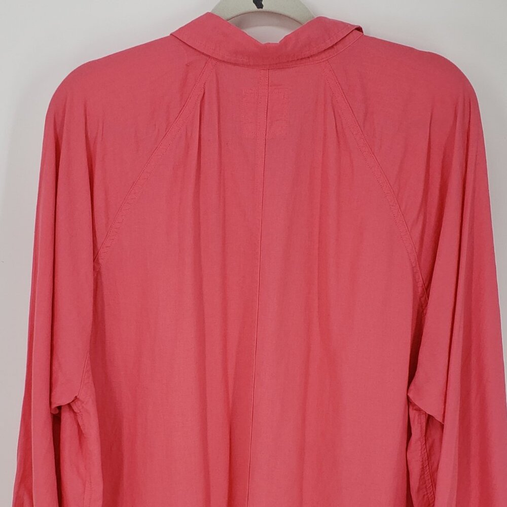 Aerie Oversized Linen Button Down Shirt Top - Picture 7 of 9